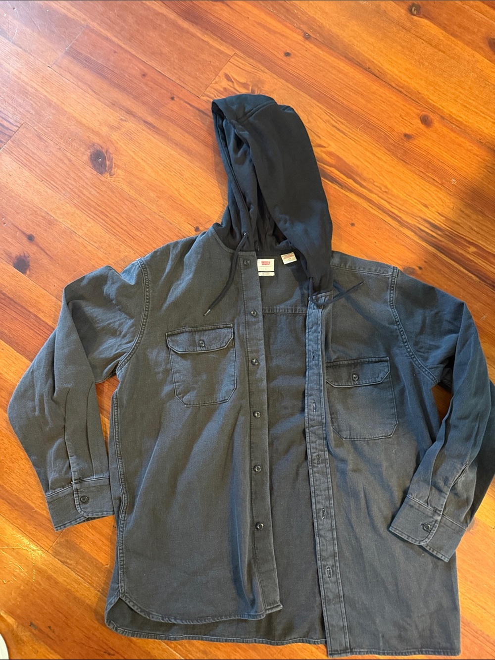 Levi's Black Hooded Denim men’s large Jacket